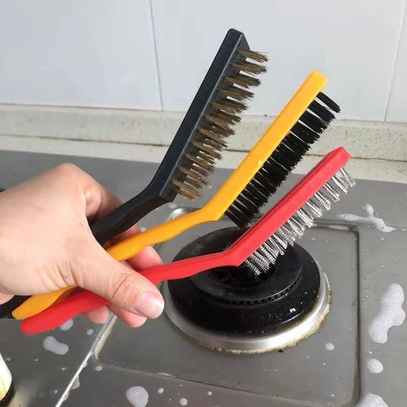 3 Piece Colorful Mini Wire Brush